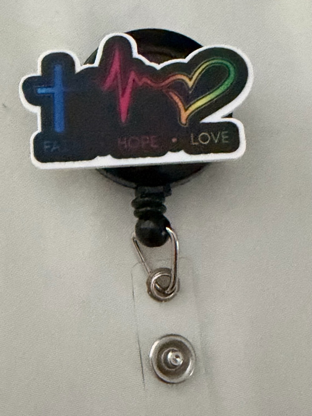 Faith Hope Love Rainbow Badge Reel